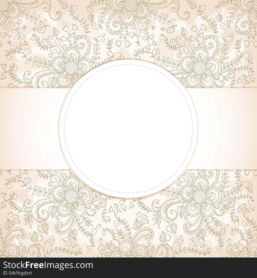 Vector background with flowers for invitation. Vector background with flowers for invitation