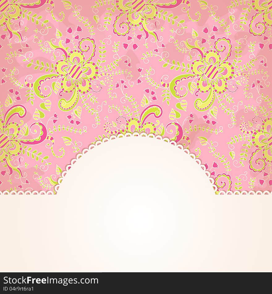 Vector background with flowers for invitation. Vector background with flowers for invitation