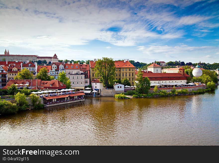 View From Manesuv Bridge In Prague