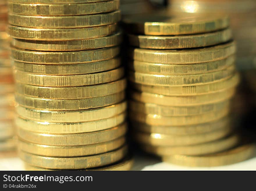 A Stack Of Gold Coins