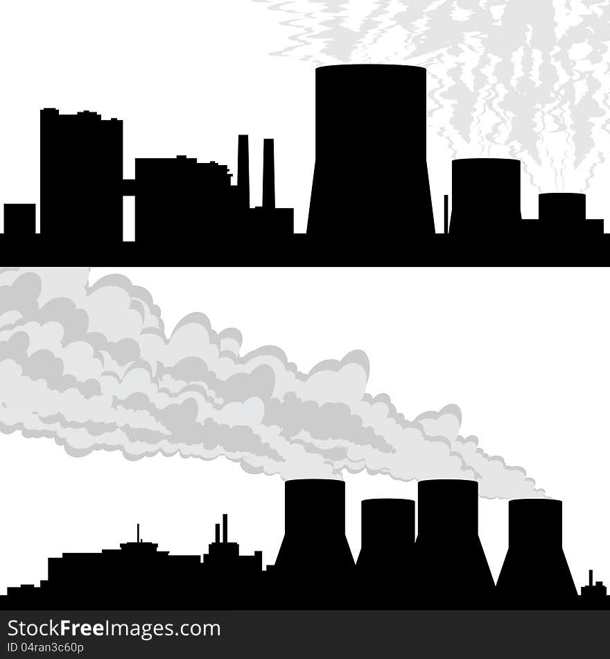 Contour Of The Nuclear Power Plant