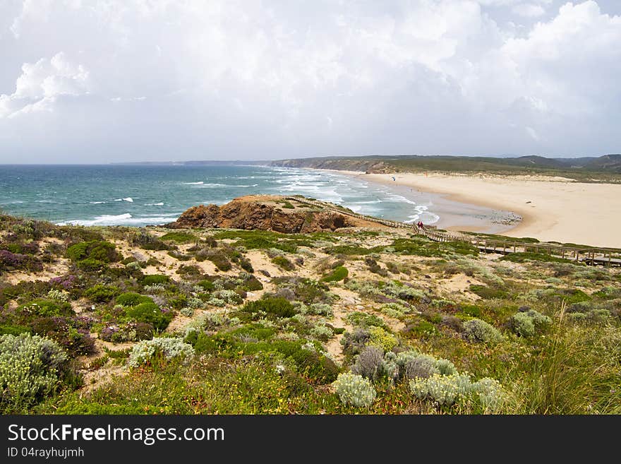 Beautiful view of the  beaches and coastline of Sagres, located in the Algarve, Portugal. Beautiful view of the  beaches and coastline of Sagres, located in the Algarve, Portugal.