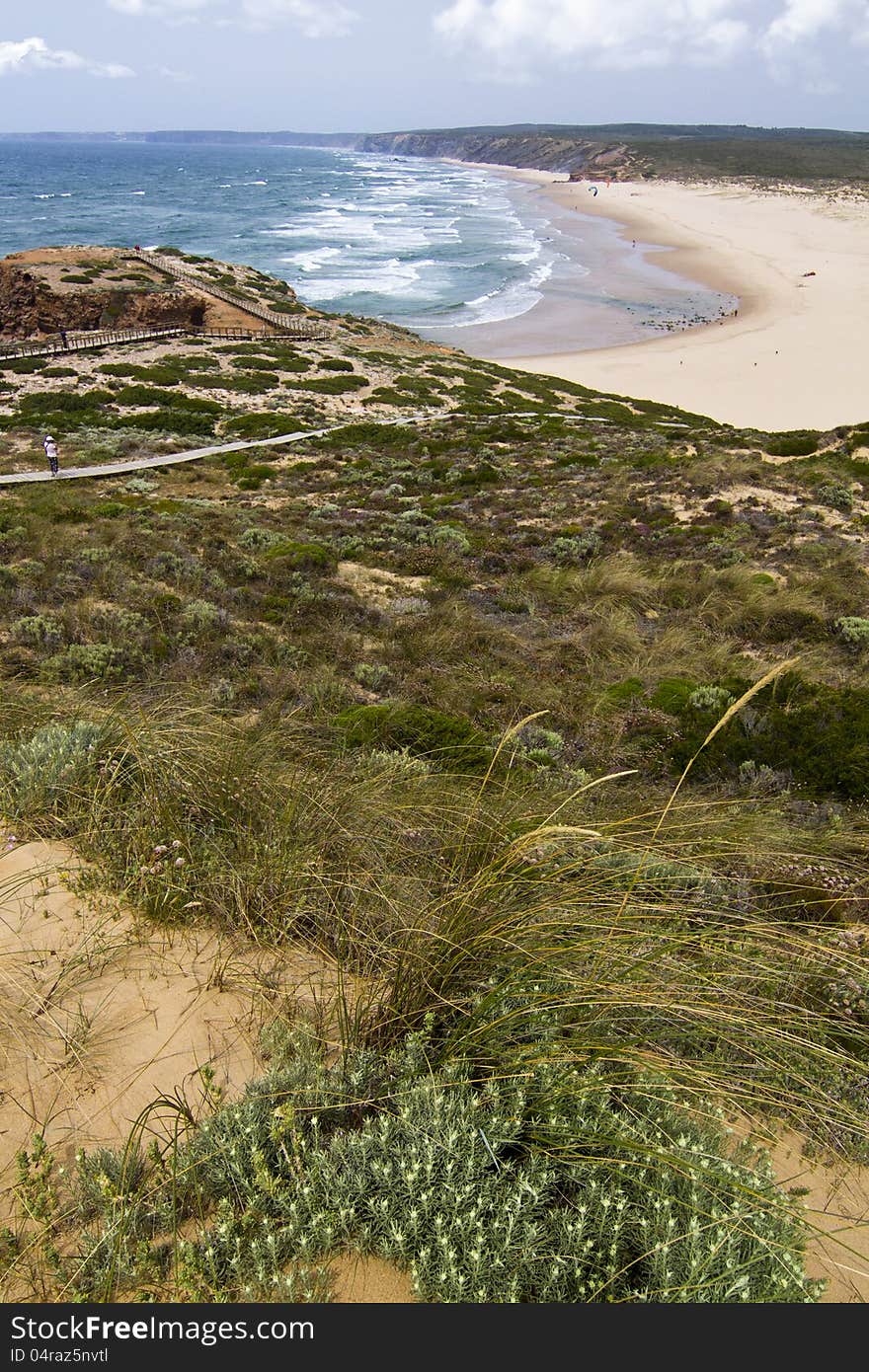 Beautiful view of the  beaches and coastline of Sagres, located in the Algarve, Portugal. Beautiful view of the  beaches and coastline of Sagres, located in the Algarve, Portugal.