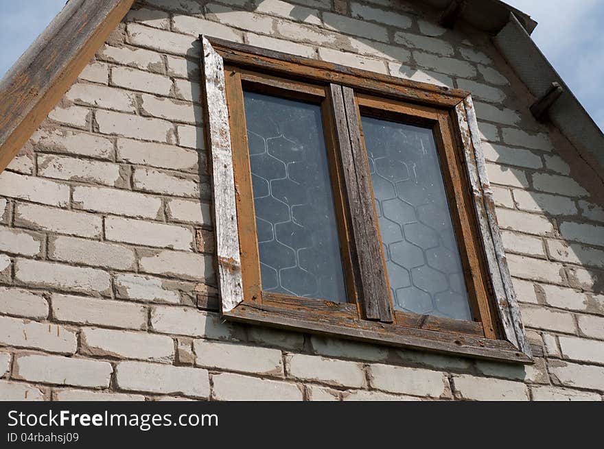 Roof window in an old building