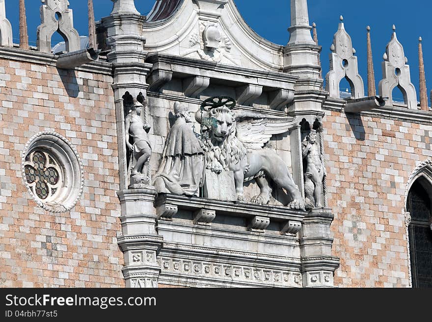 Ornaments and decorations on the Basilica San Marco in Venice, Italy