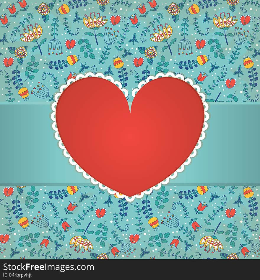 Vector background with flowers for invitation. Vector background with flowers for invitation