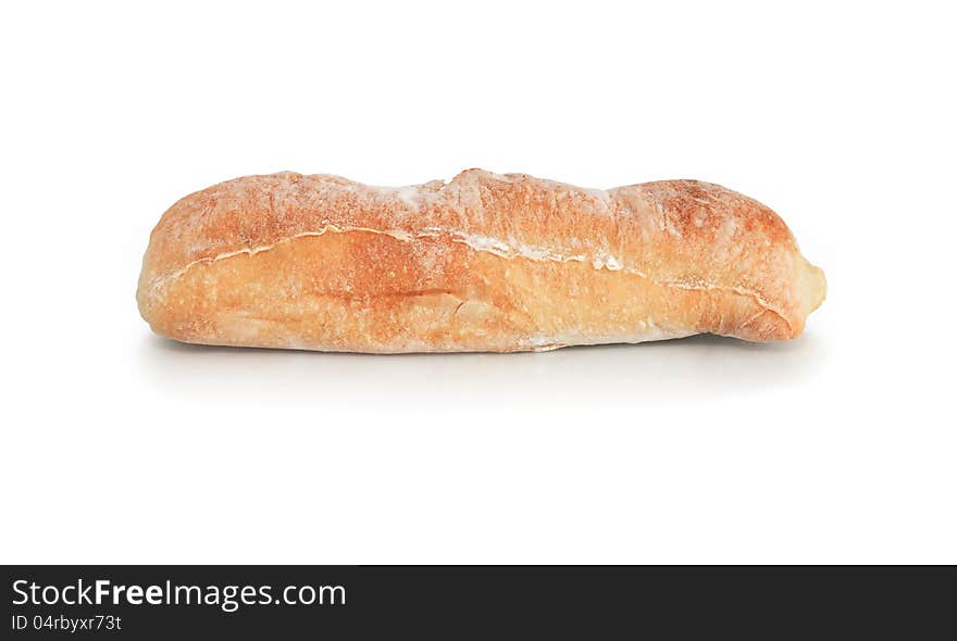 Newly baked wheat bread on white background. Clipping path is included. Newly baked wheat bread on white background. Clipping path is included