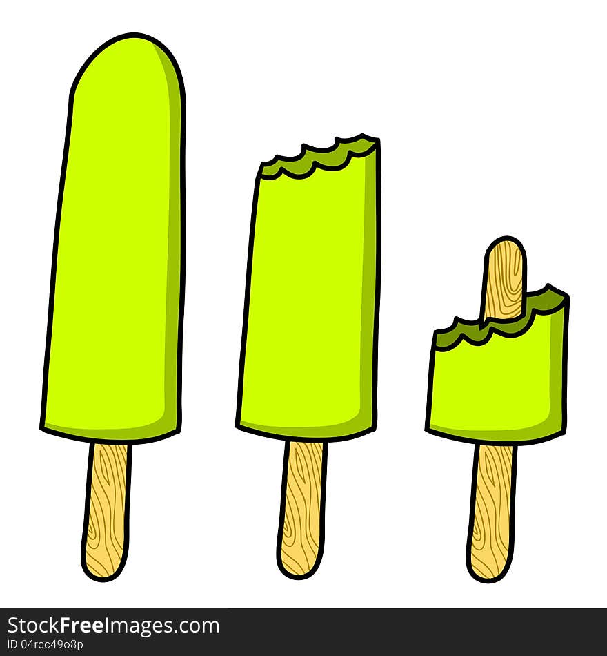 Ice cream cartoon.