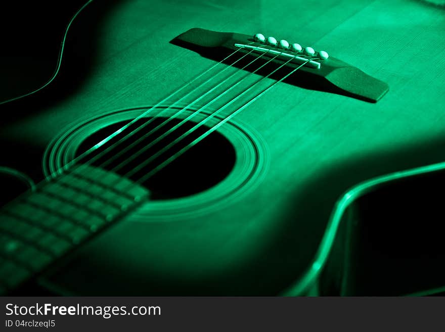 Green guitar