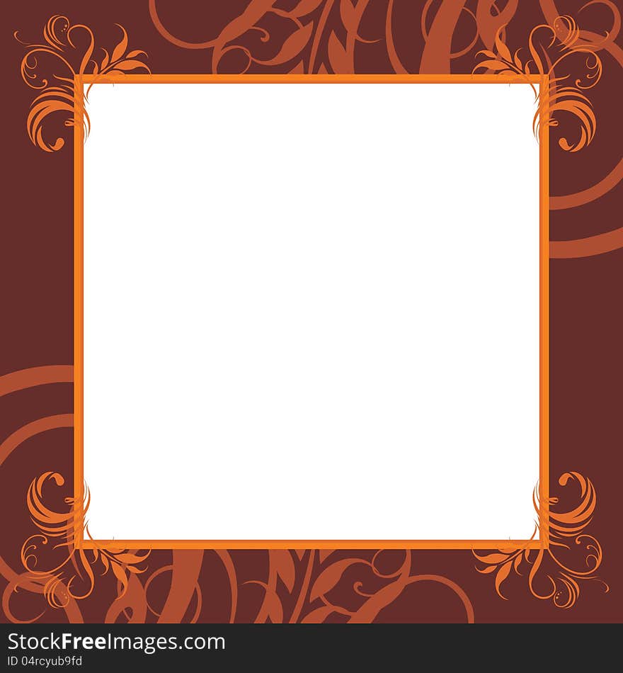 Ornamental Brown Frame