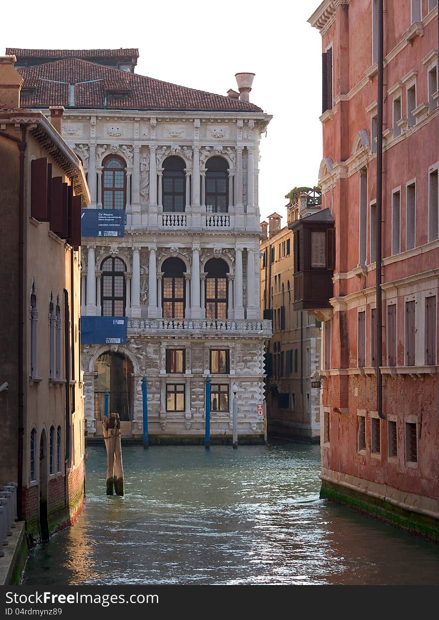 Facades of typical buildings in Venice. Facades of typical buildings in Venice