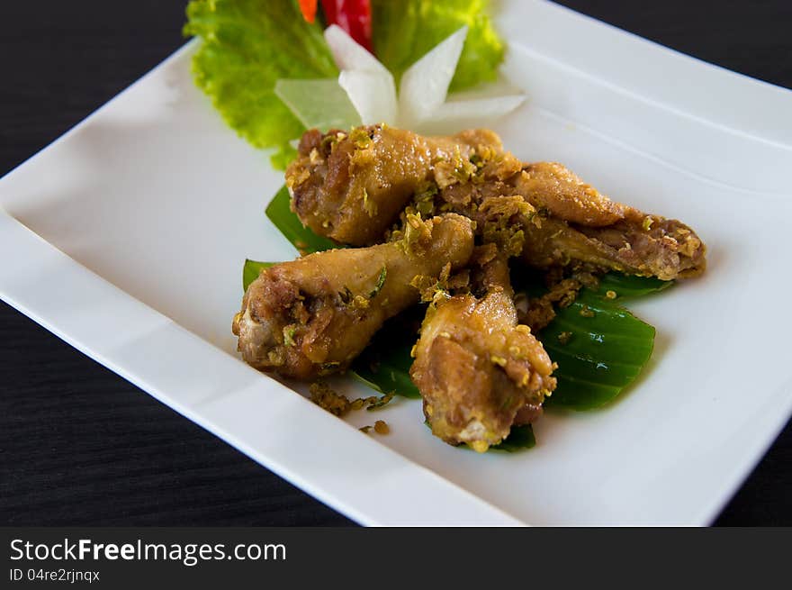 Vietnamese fried upper chicken wing. Vietnamese fried upper chicken wing