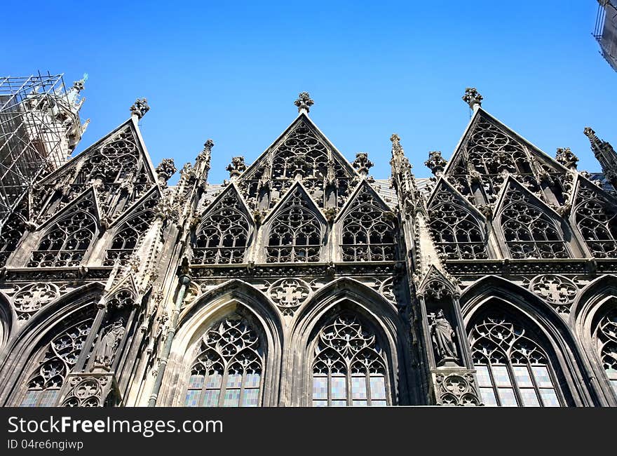 St.Stephan Cathedral (Stephansdom) in Vienna, Austria. St.Stephan Cathedral (Stephansdom) in Vienna, Austria