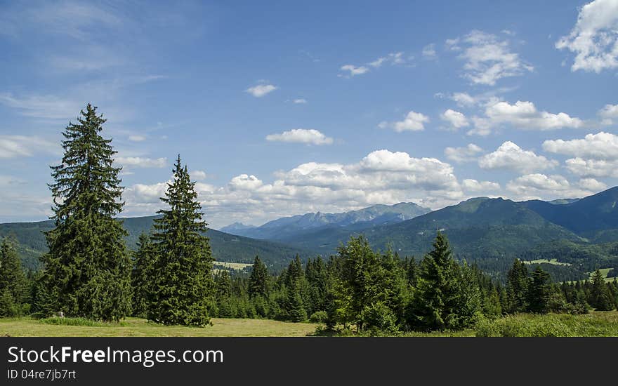 View to west tatra mountains