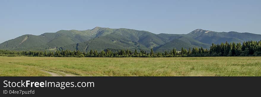 View to west tatra mountains