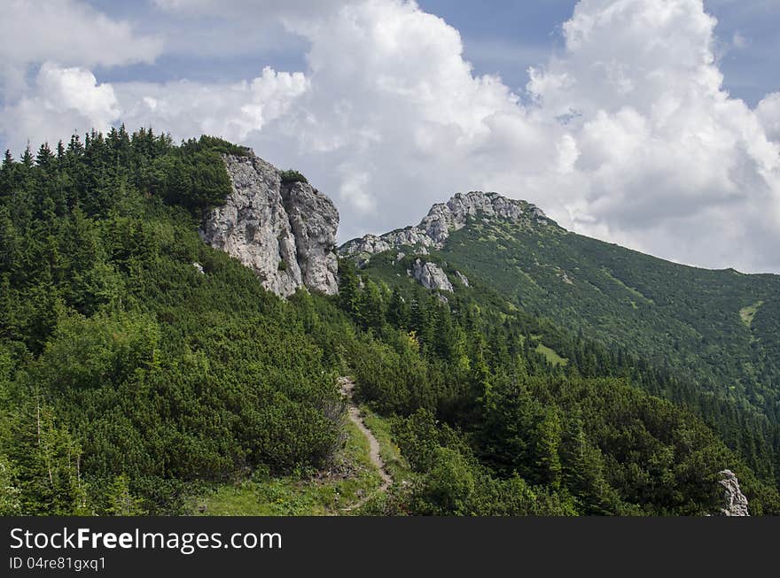 One of the hill in the west tatra mountains. One of the hill in the west tatra mountains