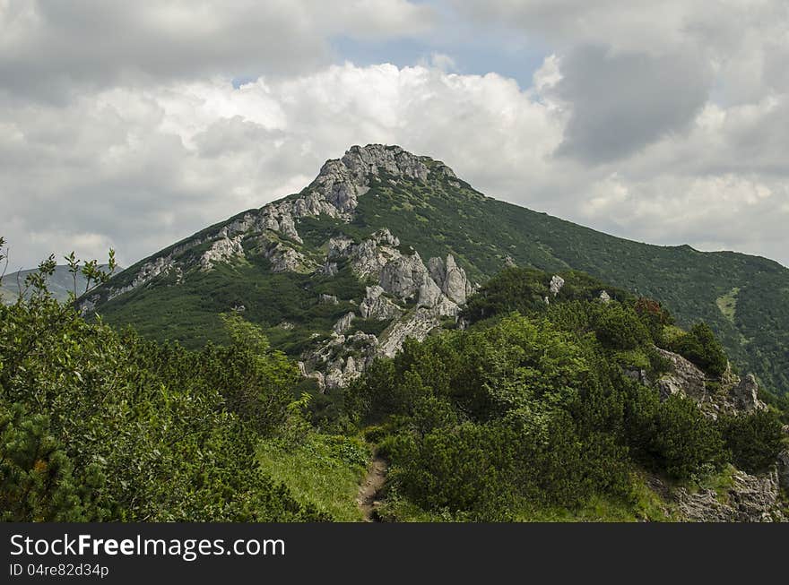 One of the hill in the west tatra mountains. One of the hill in the west tatra mountains