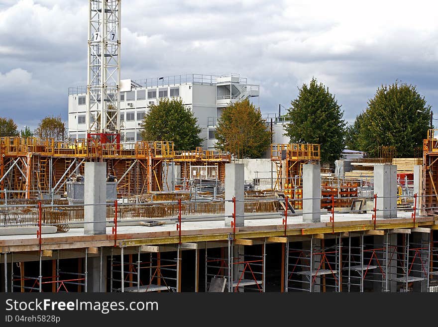 Construction site in the centre of France