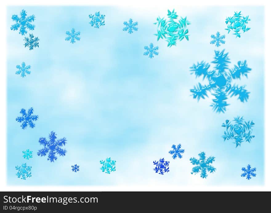 Choppy snowflakes abstract background wallpaper