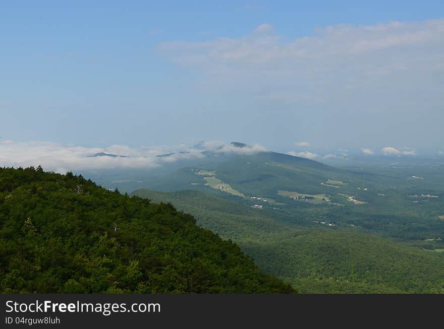 View from the peaks at Hanging Rock State Park in North Carolina. View from the peaks at Hanging Rock State Park in North Carolina