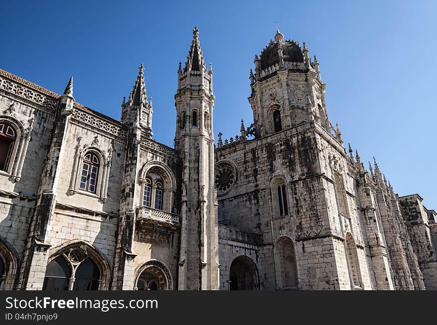 The Hieronymites Monastery tower's and the abbey tower. The Hieronymites Monastery tower's and the abbey tower.