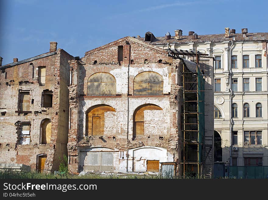 Abandoned House in center of Moscow, Russia