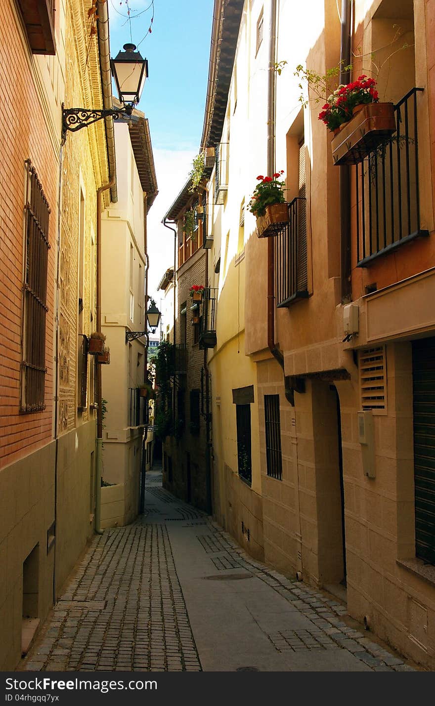 Street view at sunny day at Toledo, Madrid, Spain. Street view at sunny day at Toledo, Madrid, Spain