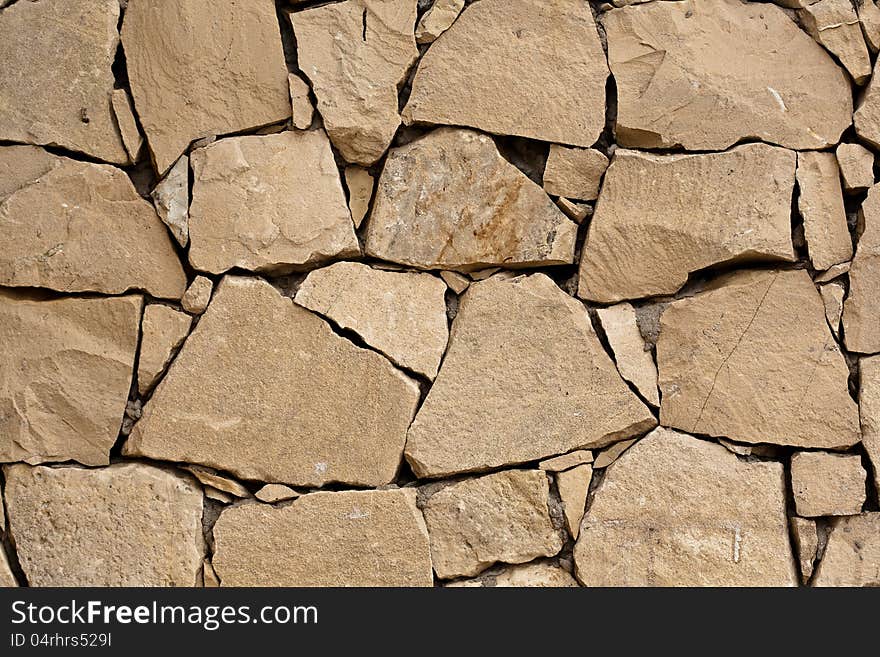 Close up detail of a stone wall texture