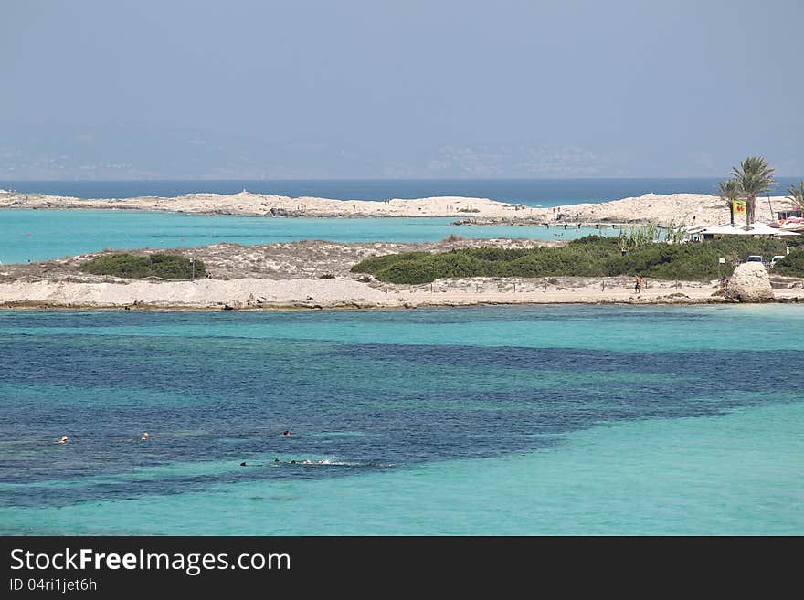 Seascape on the island of Formentera