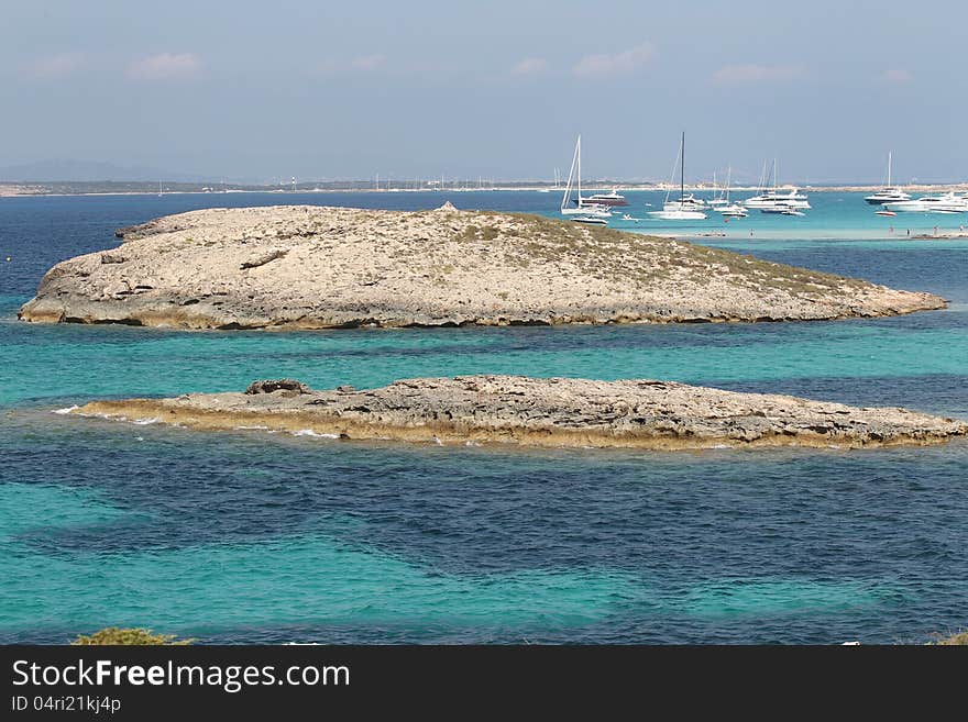 Seascape on the island of Formentera, Spain