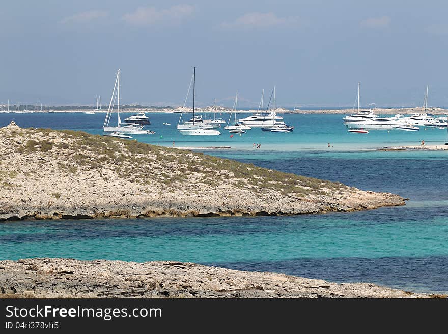 Seascape on the island of Formentera, Spain