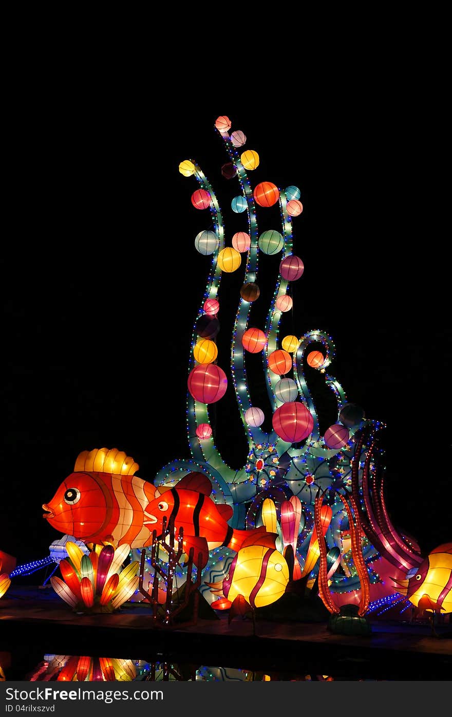 Colorful lanterns of marine fishes. Colorful lanterns of marine fishes.