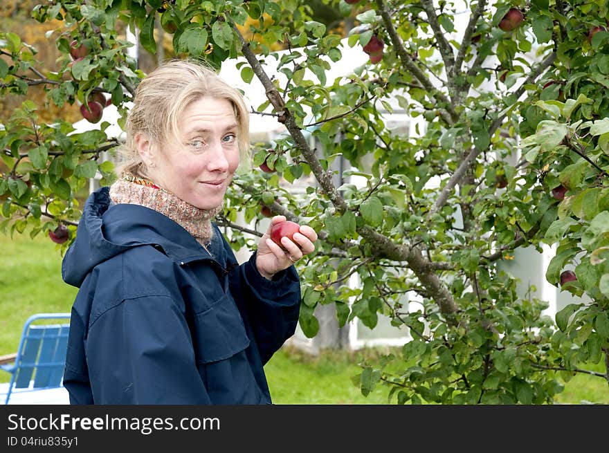 Woman In Garden