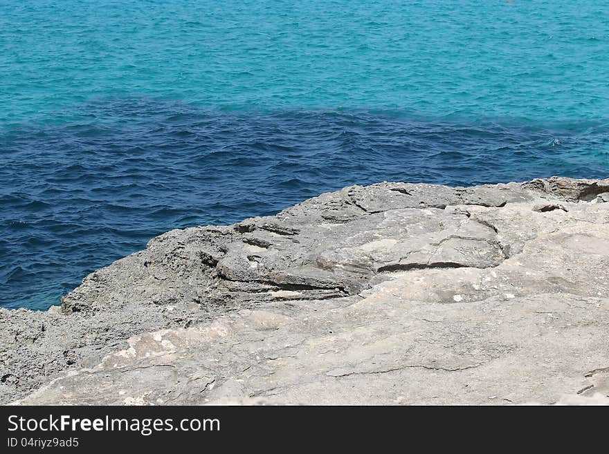 Seascape on the island of Formentera, Spain