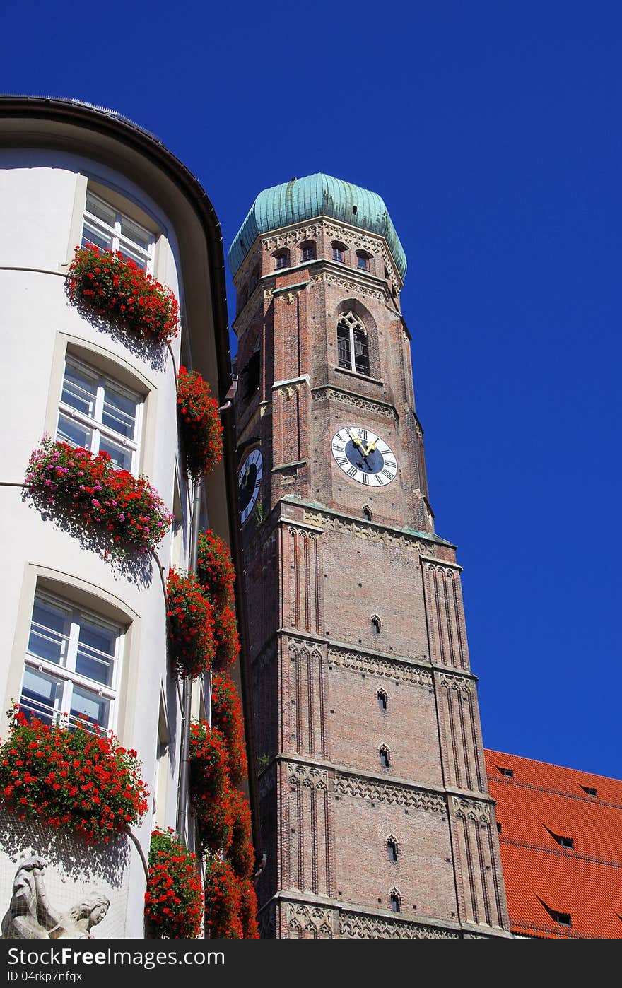 Frauenkirche church at the Marienplatz Munich