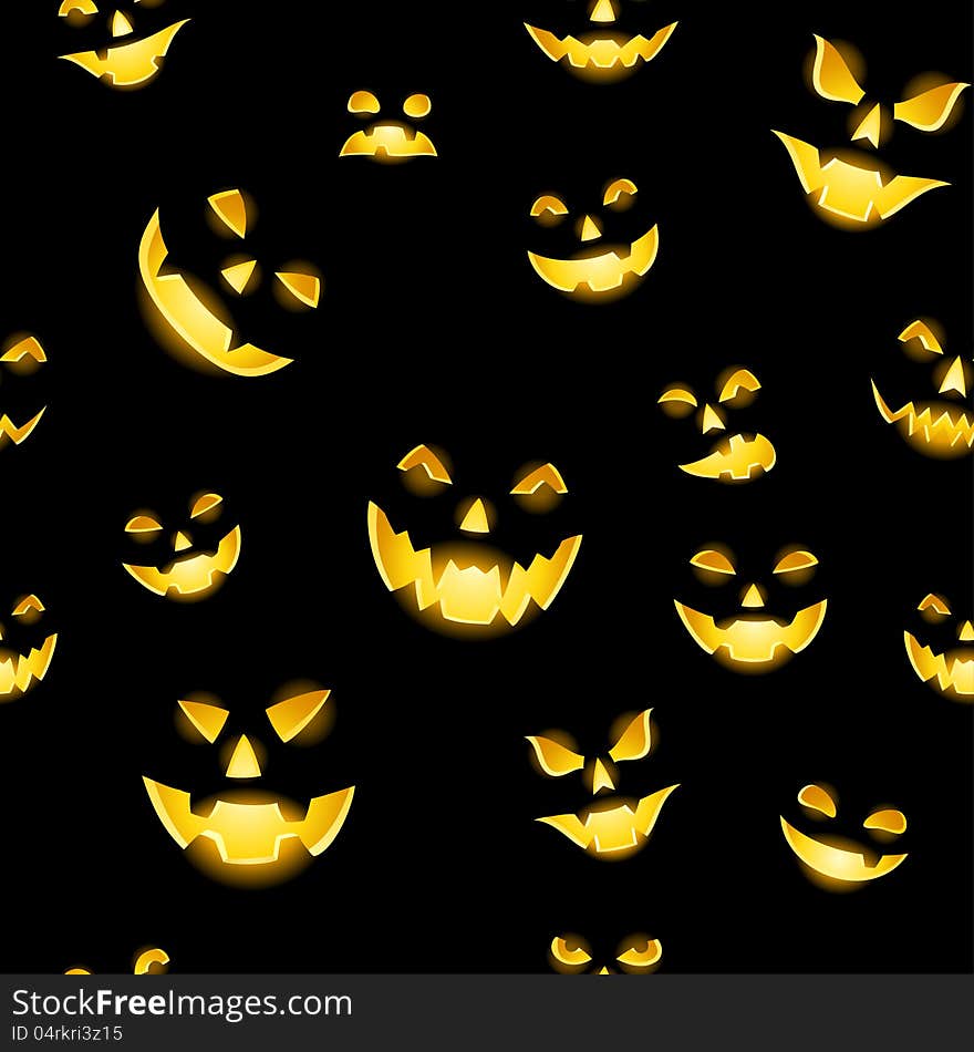 Jack-o-lantern seamless