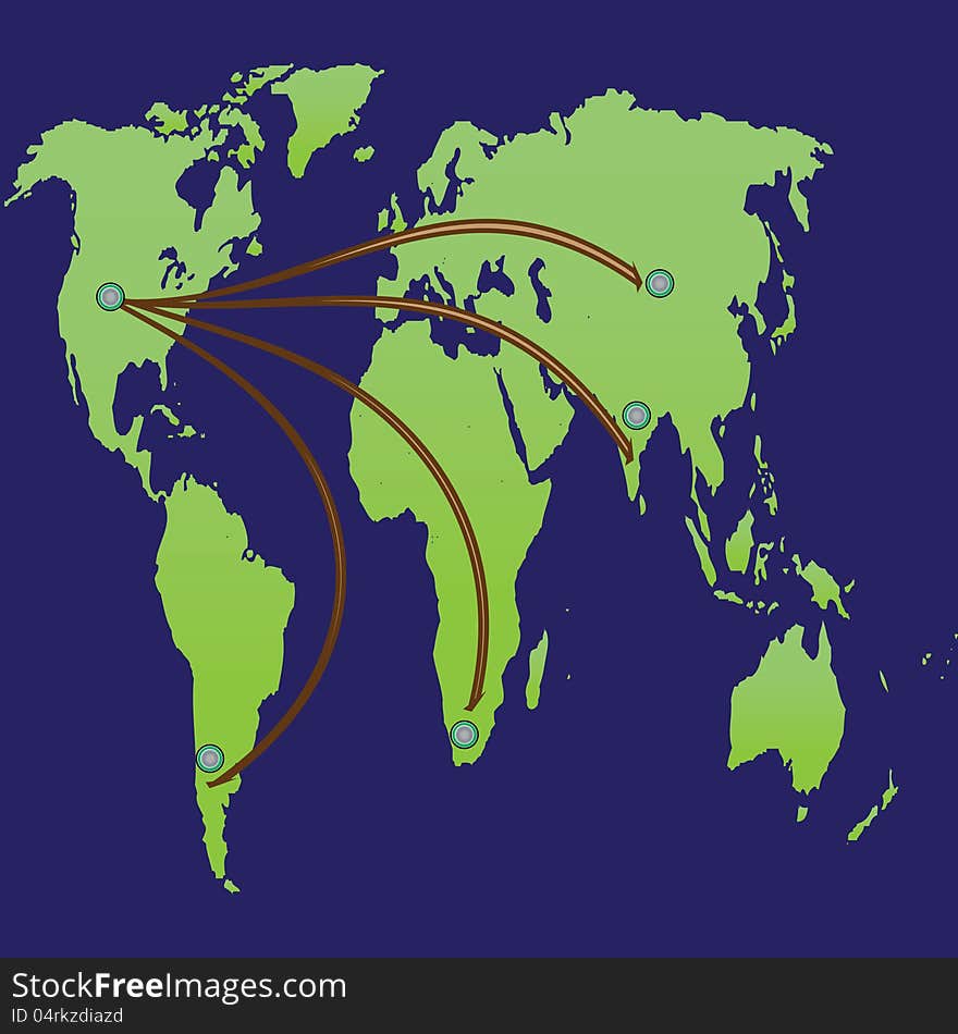 Vector World map.eps10.vector