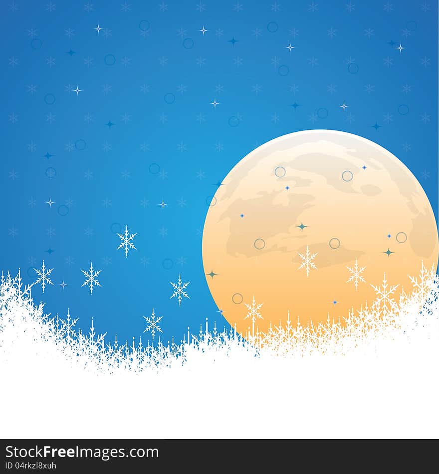 Christmas Card whit moon.vector.eps10. Christmas Card whit moon.vector.eps10