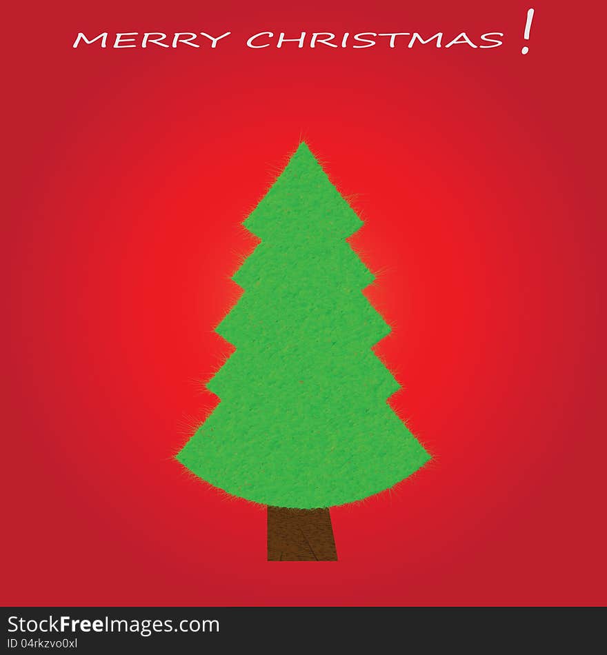 Christmas tree applique vector background.