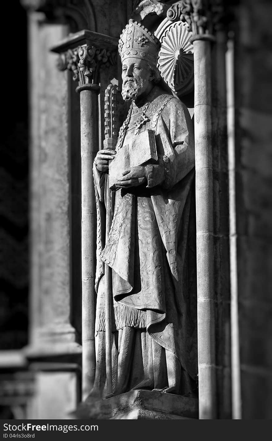 Religious statue in a temple(Spain,Barcelona). Religious statue in a temple(Spain,Barcelona)