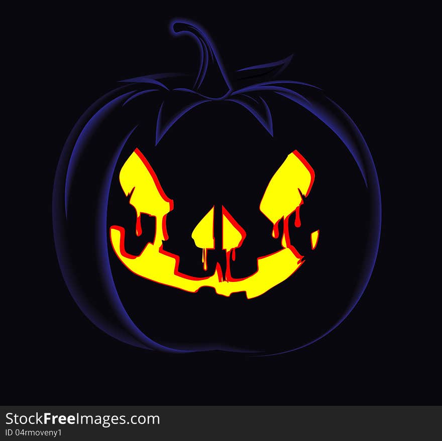 Decorative halloween celebrate background with magic pumpkin