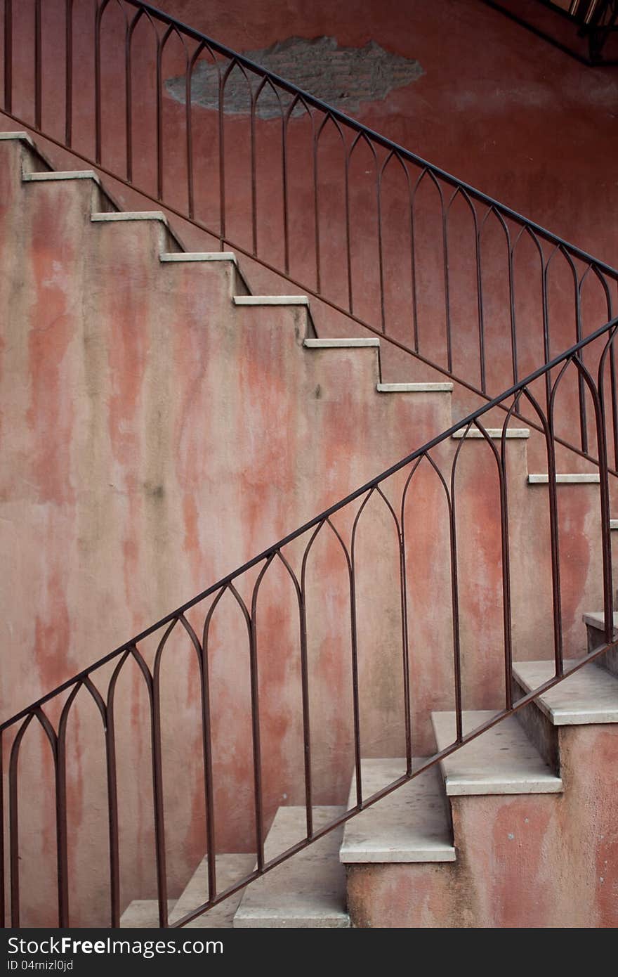 Abstract Detail Of Rustic Stairs