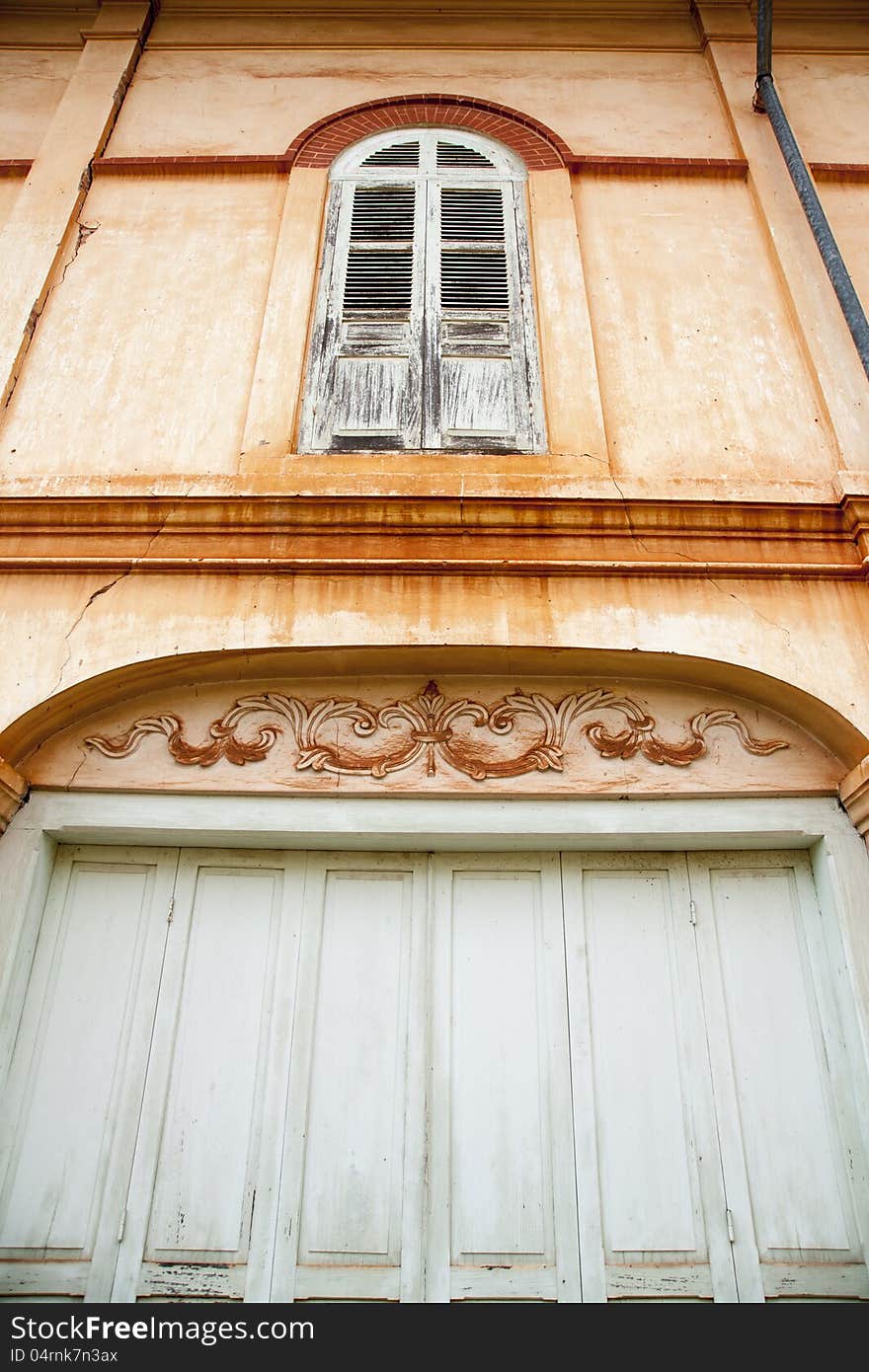 Abandoned buildings, old buildings, old antique.