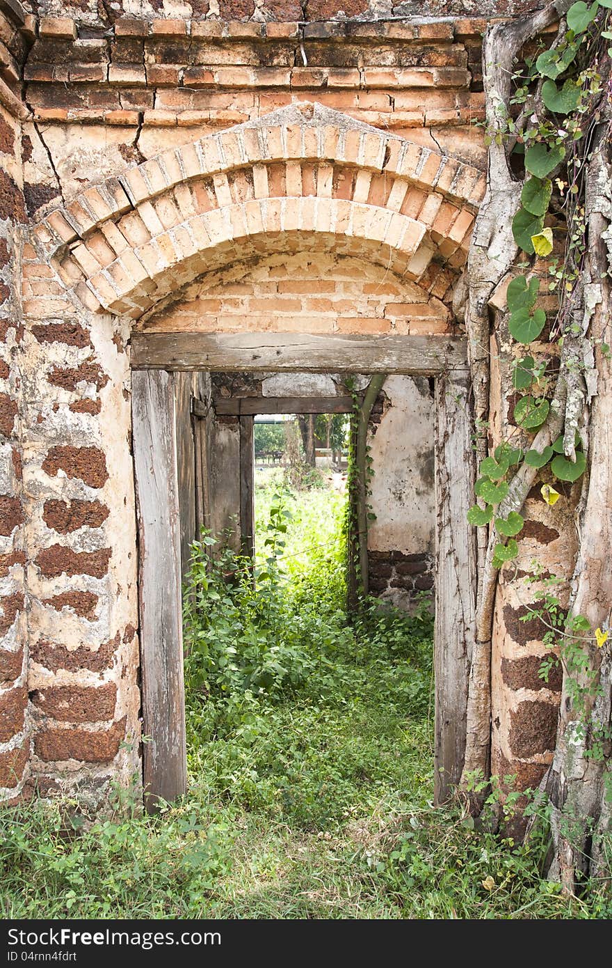 Abandoned buildings, old buildings, old antique.