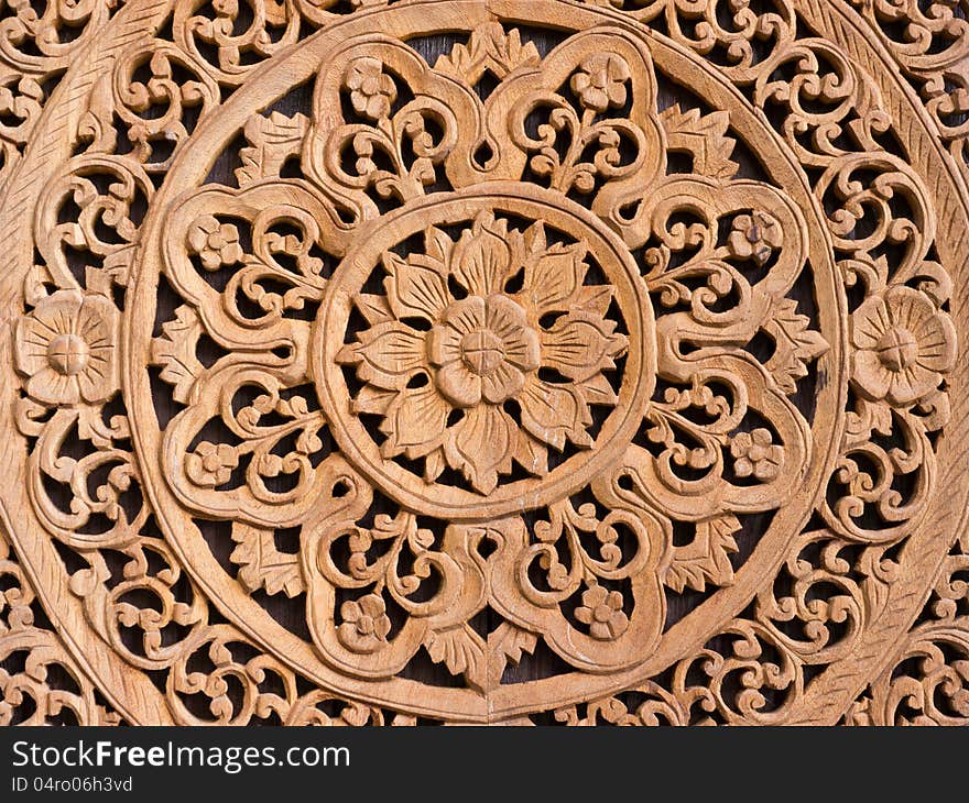 Background of carving from wooden