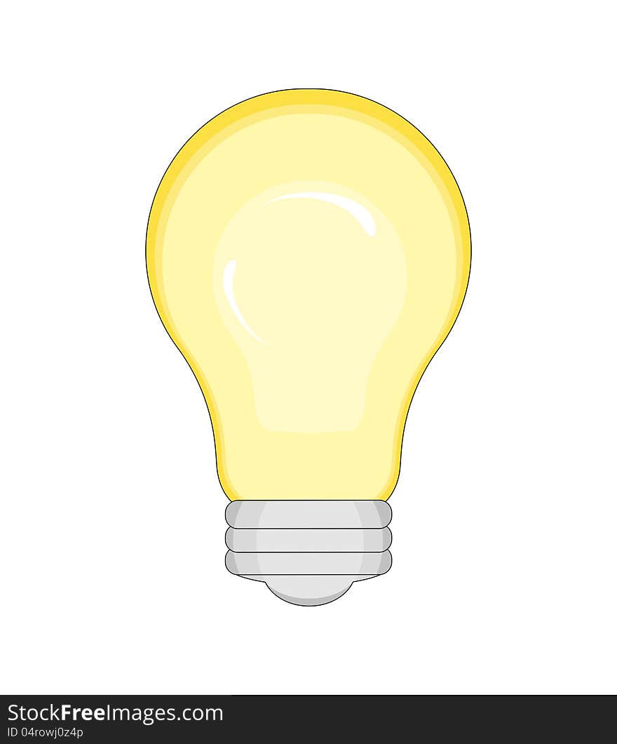 An illustration featuring a glowing lightbulb