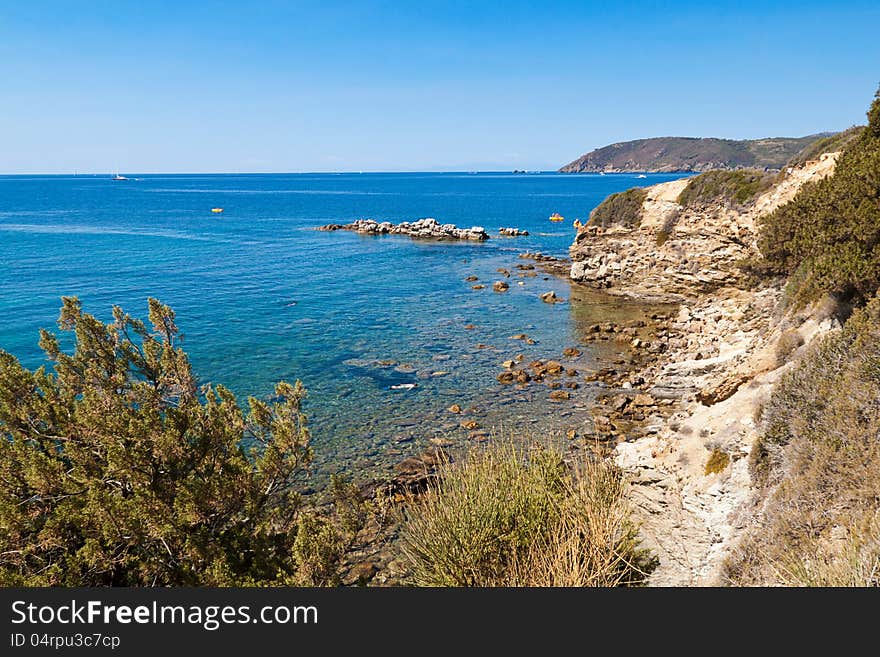 Cliff St. Andrea - Elba island - Tuscany. Cliff St. Andrea - Elba island - Tuscany