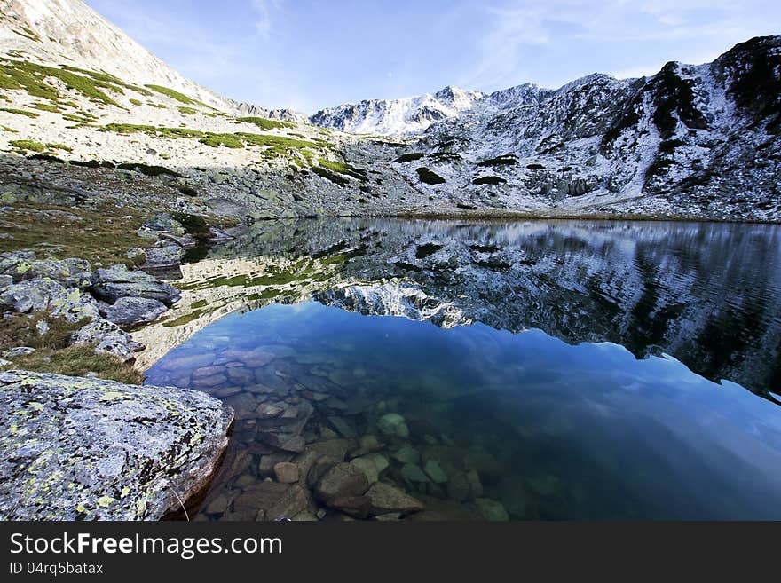 Alpine Lake Reflection - Retezat Mountains