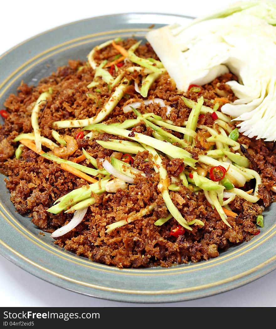 Thai Crispy Catfish With Green Mango Salad