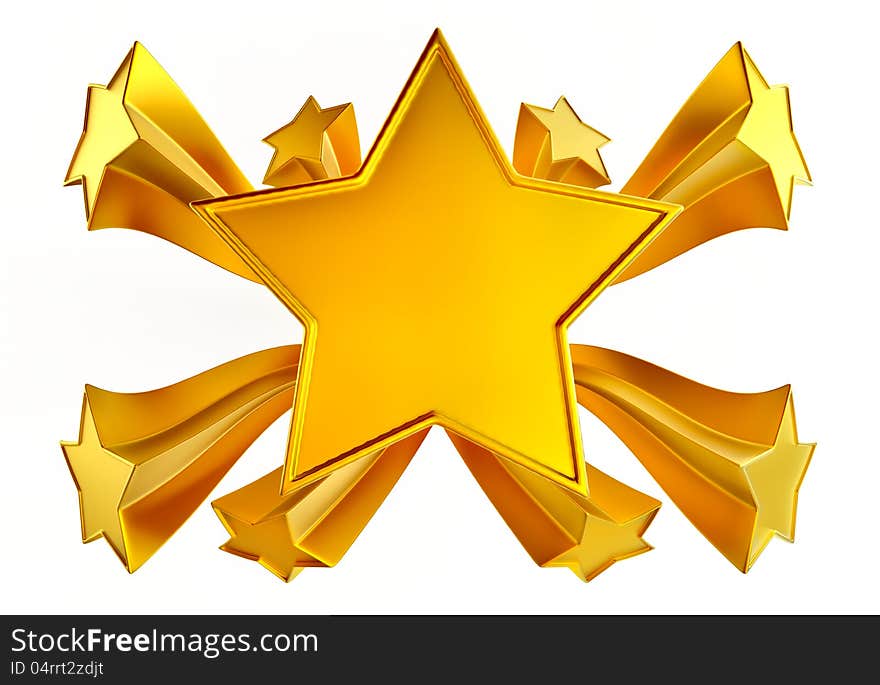 A set of nine shiny stars in motion for advertise. A set of nine shiny stars in motion for advertise